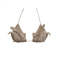 Image 1 of METALIC GOLD CROCHET LILLY BIKINI BRA