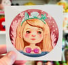 Mermaid Princess - round sticker