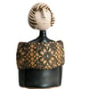 Handmade Ceramic Lady with Pashmina Deco Bust
