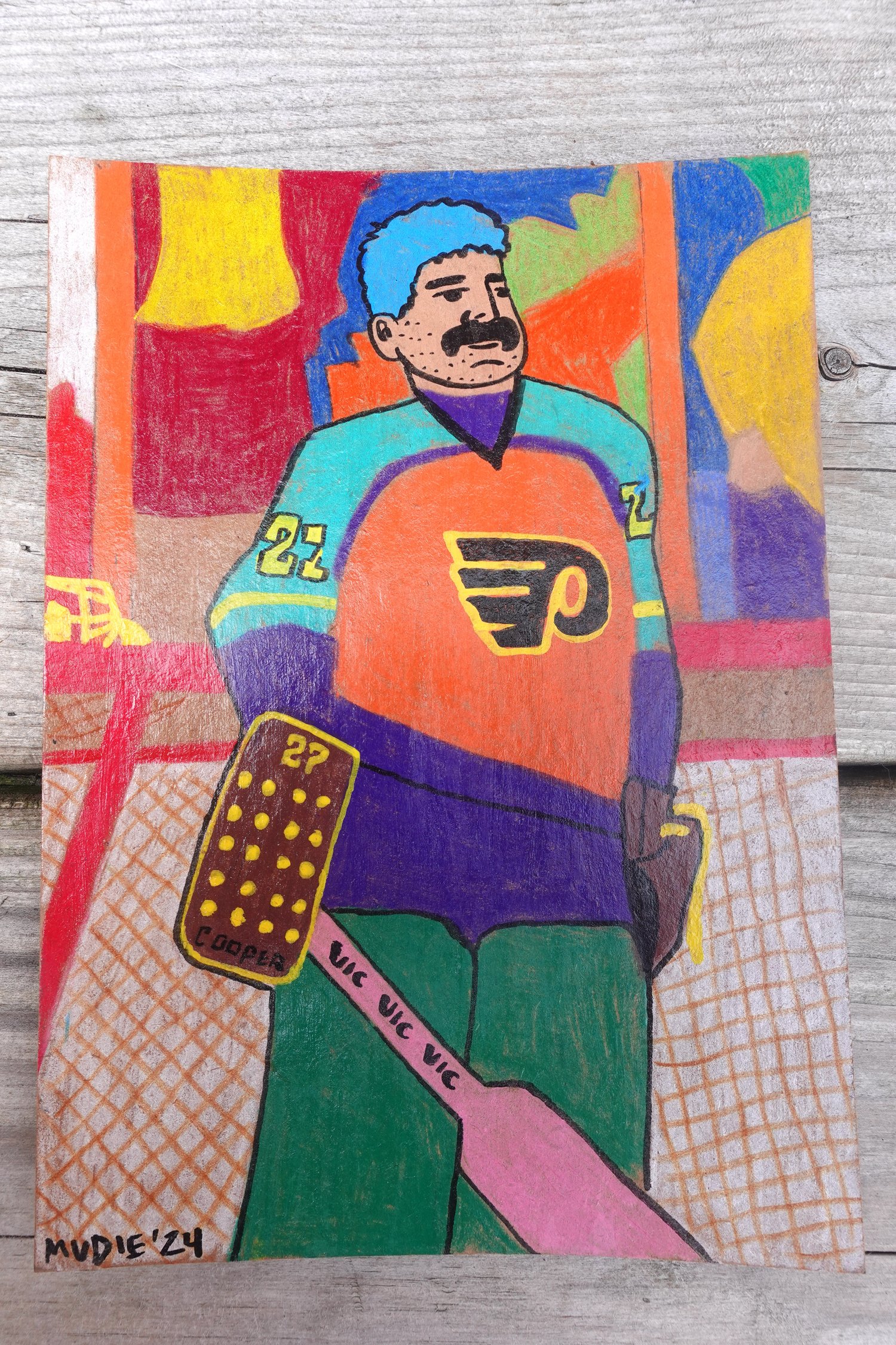 Image de " Hextall Rookie Card " original artwork 5 x7''