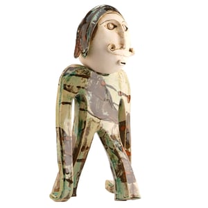 Image of Handmade Ceramic Contemporary Exotic Man with Moustache