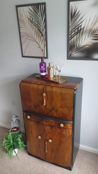 Image 2 of Vintage Cocktail Cabinet finished in Black.