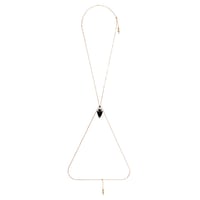 Image 1 of HMBD BLACK OBSIDIAN ARROW BODY CHAIN