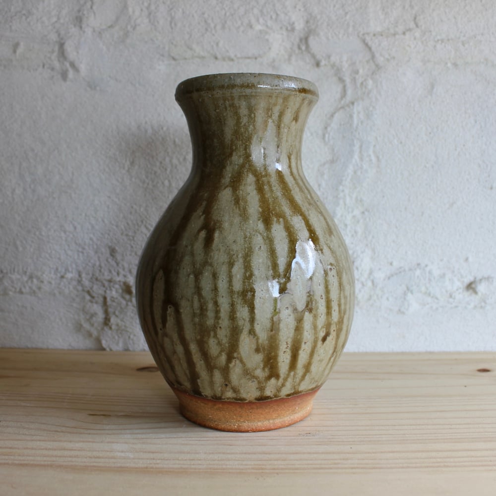 Image of Drippy Green Alkaline Vase