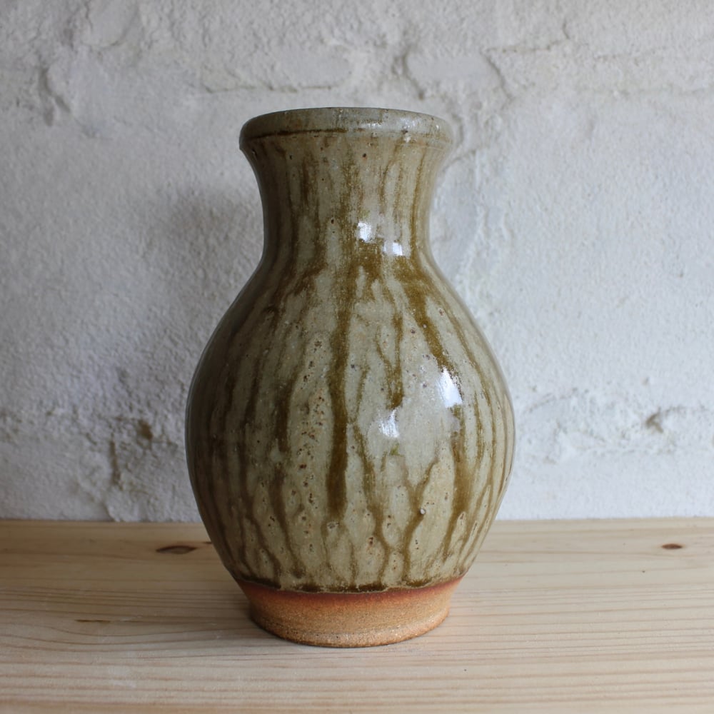 Image of Drippy Green Alkaline Vase