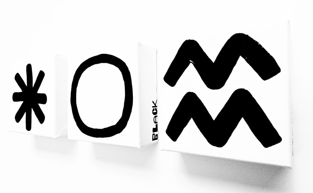 Image of StAR + MoON + MOUNtAiNS - 4" X 4" CANVAS (Set of 3)
