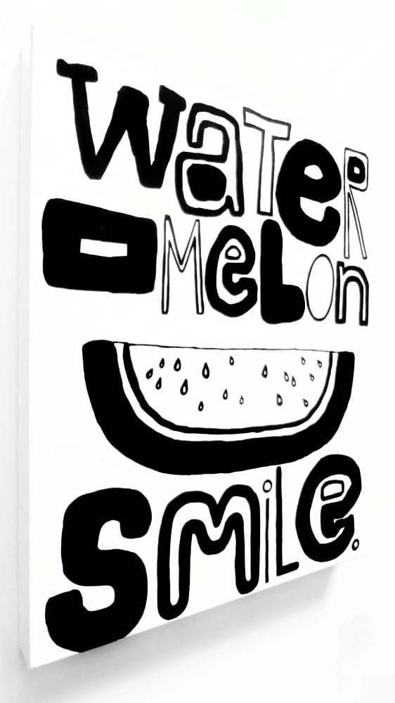 Image of WatERMeLoN SMiLe . - 16" X 20" CANVAS