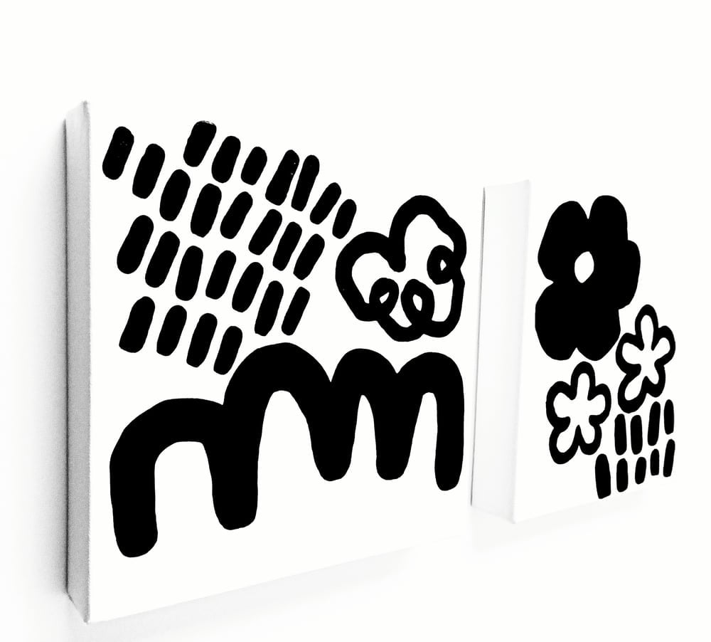 Image of APRiL ShOWeRS + MaY fLOWeRS - 8" X 8" CANVAS (Set of 2)