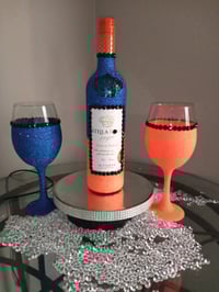 Image 2 of Blue and Orange Stella Rose Set