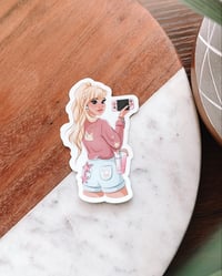 Image 1 of Gamer Peach Vinyl Sticker