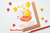 Image 1 of Cute Nuggets Funny Greeting Card | Birthday, Thank You, Valentine's Day Card