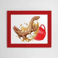 Image 2 of Mochasaurus Art Print | Dessert Dino 10"x8" Art Reproduction