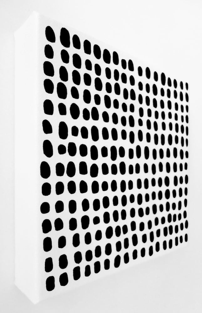Image of pOlka dOt raindrOps - 8" X 8" CANVAS