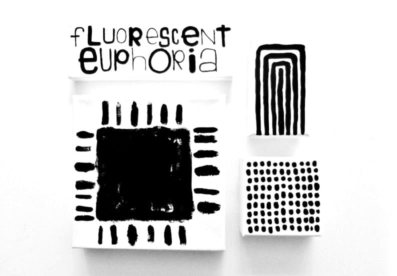 Image of * fLUOReSCeNt eUPhORiA * - 3" X 9" CANVAS