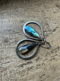 Image 7 of Sterling Silver Labradorite earrings 