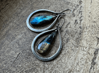 Image 8 of Sterling Silver Labradorite earrings 