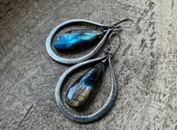 Image 11 of Sterling Silver Labradorite earrings 