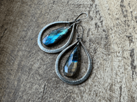 Image 13 of Sterling Silver Labradorite earrings 