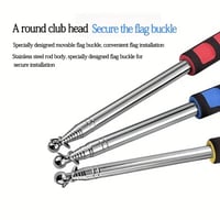 Image 3 of 2m Stainless Steel Telescopic Extendable Flag pole  for waving with sponge covered handle