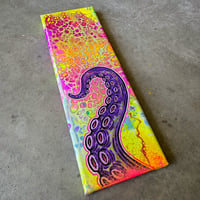 Image 1 of Purple Tendie (yellow background) painting