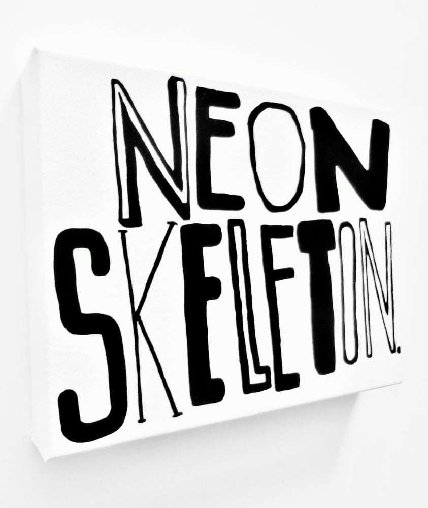 Image of NeON SKeLeToN . - 8" X 10" CANVAS