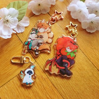 Image 1 of GENSHIN KEYCHAIN | Gorou, Diluc and mini Venti