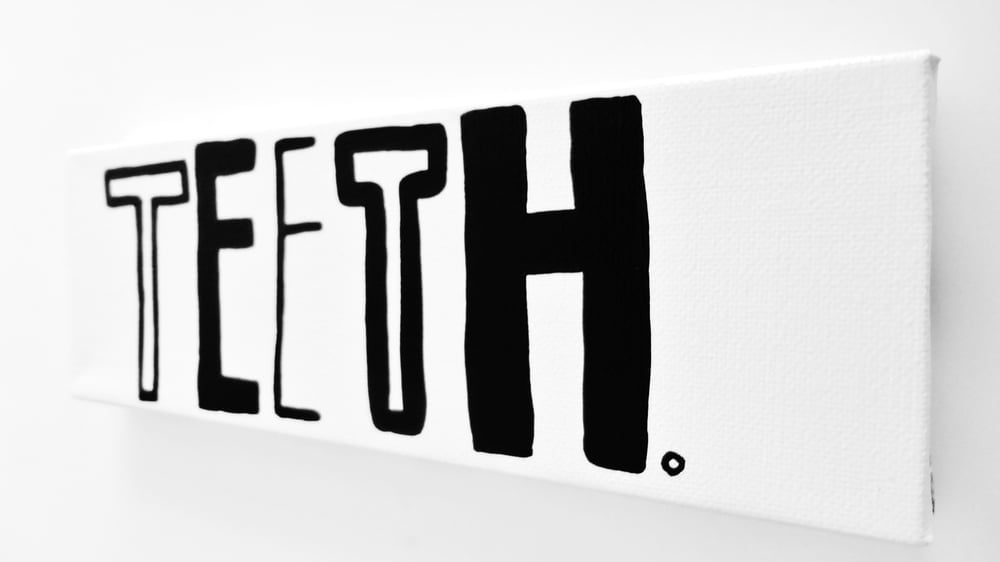 Image of TEETH . - 3" X 9" CANVAS