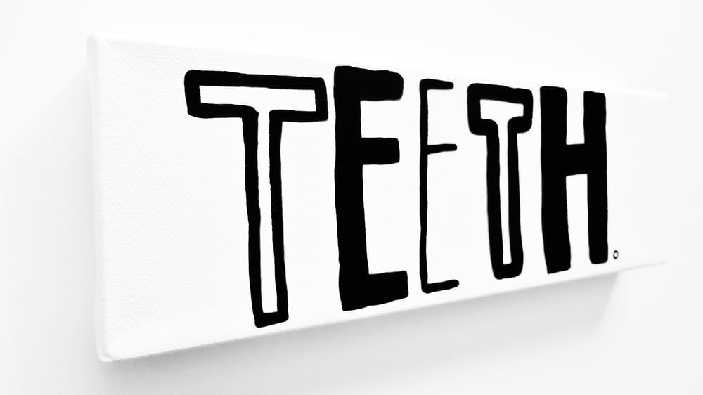Image of TEETH . - 3" X 9" CANVAS
