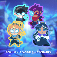 Image 1 of COLORED ACRYLIC LMK SEASON 3 KEYCHAINS