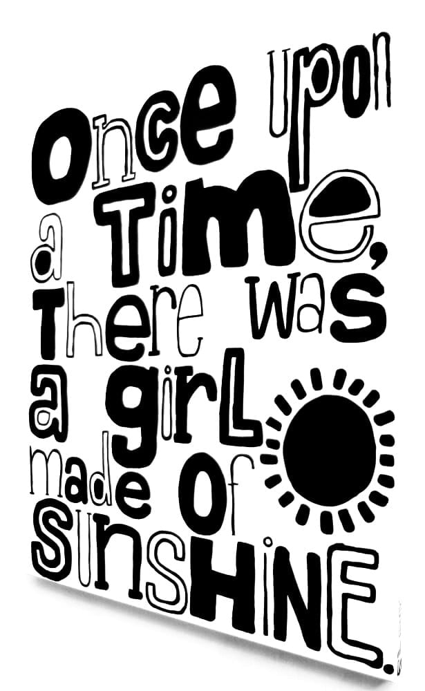 Image of ONcE UPON a tiME, tHeRE WAS a GiRL mAdE Of SUNSHiNe . ☼ - 20" X 26" CANVAS
