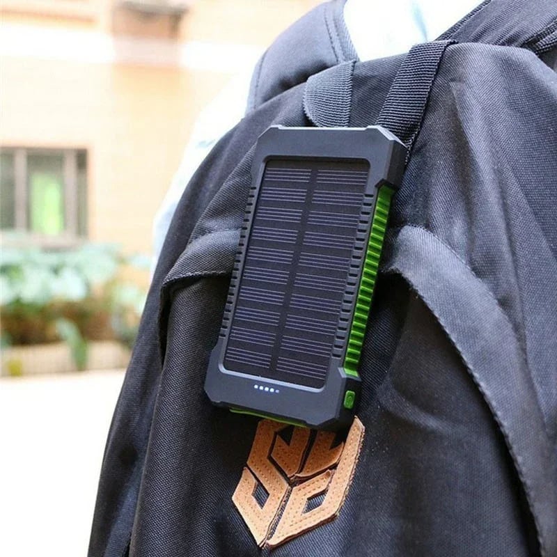 200000mAh Portable Solar Power Bank - Fast Charging, Waterproof with SOS Flashlight