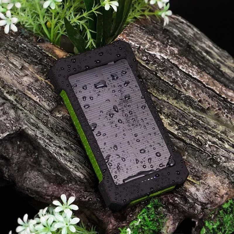 200000mAh Portable Solar Power Bank - Fast Charging, Waterproof with SOS Flashlight