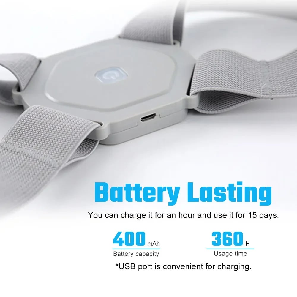 MSL USB Rechargeable Wearable Brace with Lumbar Massager