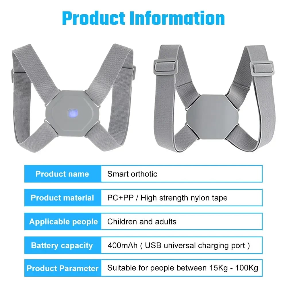 MSL USB Rechargeable Wearable Brace with Lumbar Massager