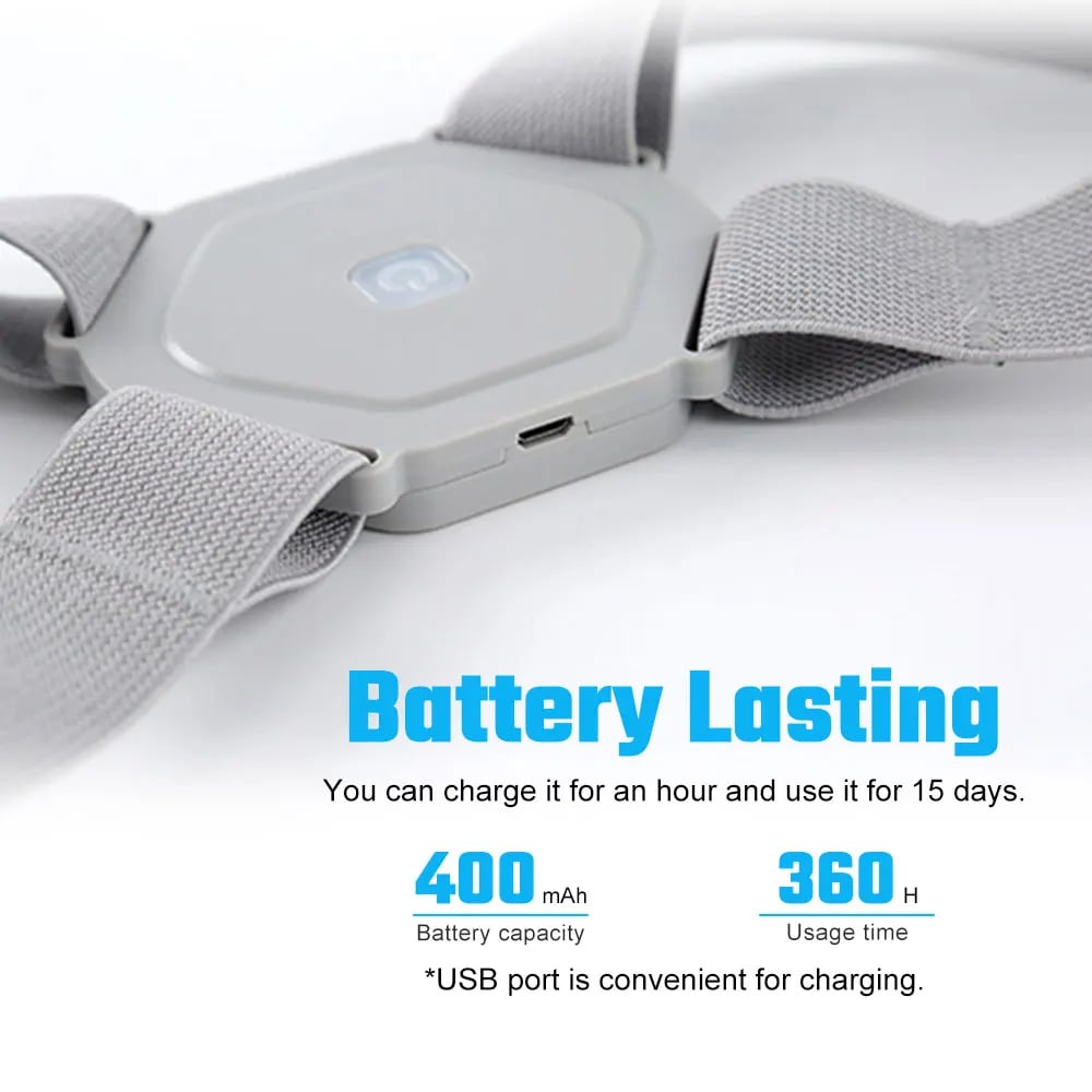 MSL USB Rechargeable Wearable Brace with Lumbar Massager