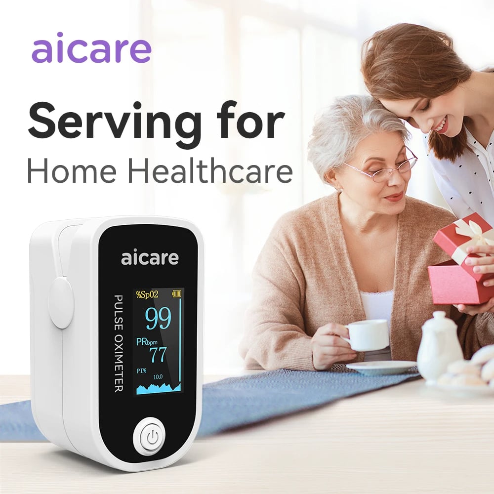 AICARE Medical Digital Oximeter - Blood Oxygen, Heart Rate for Adult & Child