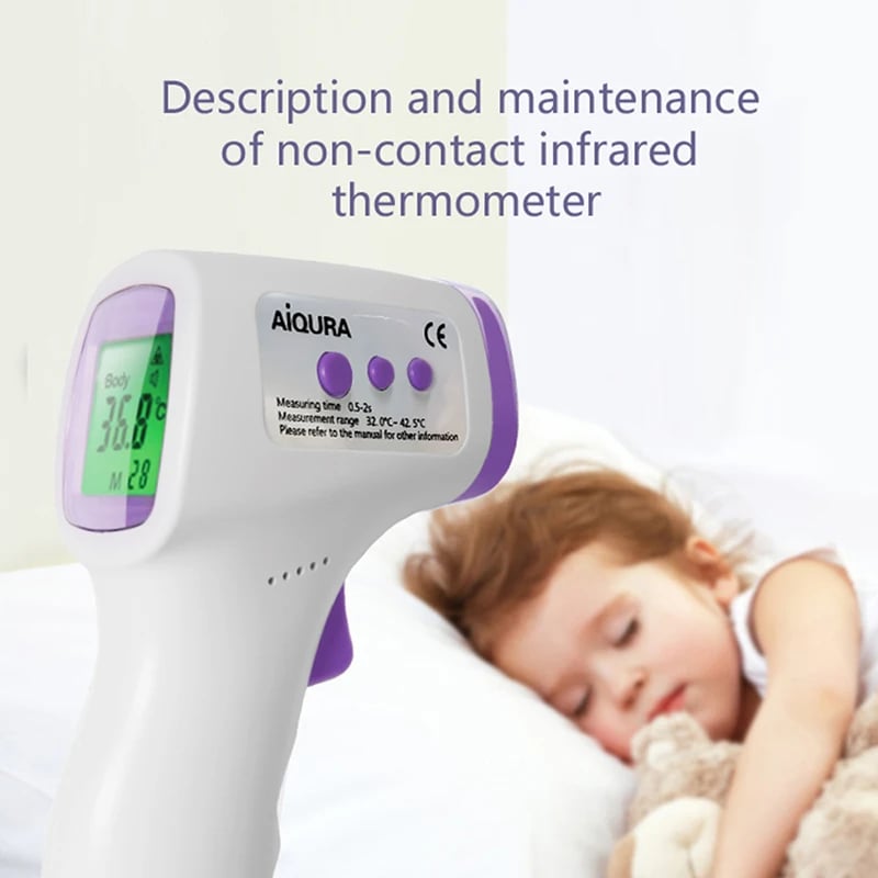 Digital Infrared Forehead Thermometer - Non-Contact, Medical for Baby & Adults