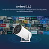 MSL Mini Projector 4K 1080P Support, Portable Projector WiFi6 BT 5.0 Android 11