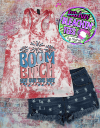 Image 2 of BOOM BITCH Woman's Bleached Tank