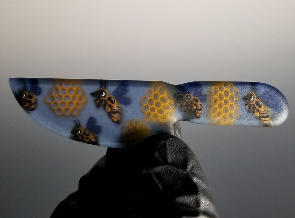 Image of 3.5 inch Honeybee/Honeycomb Knife/Dabber