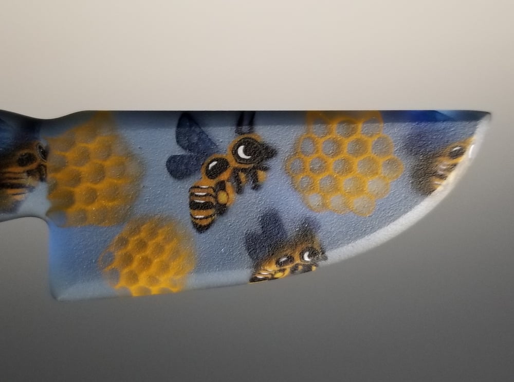 Image of 3.5 inch Honeybee/Honeycomb Knife/Dabber