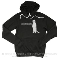 I Am Very Worried About Everything Hoodie, featuring Anxiety Cat