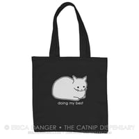 Doing My Best Tote Bag, featuring Anxiety Cat