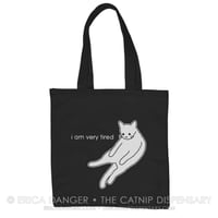 I am Very Tired Tote Bag, featuring Anxiety Cat