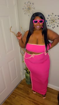 Image 1 of Barbie Tingz (Tube Crop Top Pink Dress)