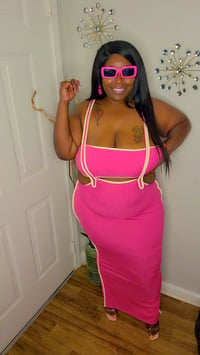 Image 2 of Barbie Tingz (Tube Crop Top Pink Dress)