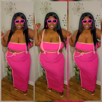 Image 3 of Barbie Tingz (Tube Crop Top Pink Dress)