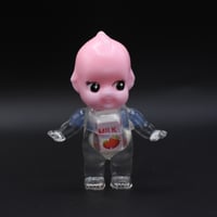 Image 2 of Kilos Kewties 3 inch Strawberry Milk Glow in the Dark Doublecast Resin Figure(PLUS MYSTERY MINI FIG)