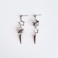 Image 2 of double star earrings (mismatch)