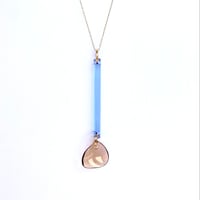 SEA TREASURES PENDANT _ champagne & blue